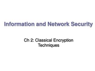 Information and Network Security