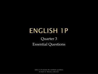 English 1P