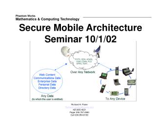 Secure Mobile Architecture Seminar 10/1/02