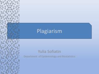 Plagiarism