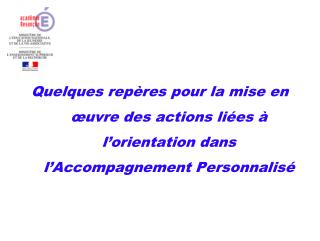 Accompagnement Personnalisé