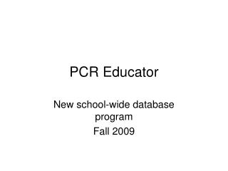 PCR Educator