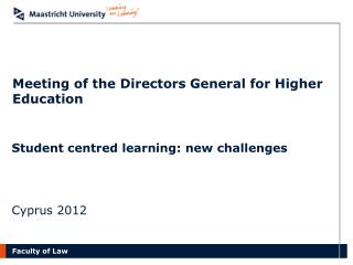 Meeting of the Directors General for Higher Education