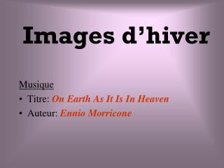 Images d’hiver