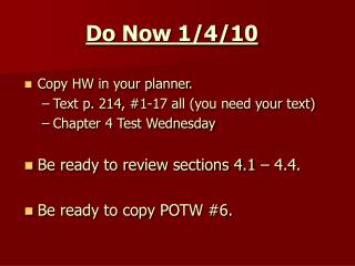 Do Now 1/4/10