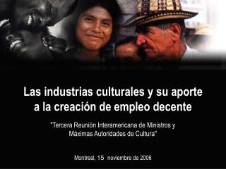 Las industrias culturales y su aporte a la creación de empleo decente