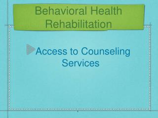 Behavioral Health Rehabilitation