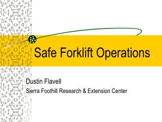 Safe Forklift Operations