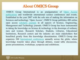 About OMICS Group