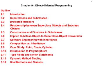 Chapter 9 - Object-Oriented Programming