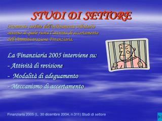 STUDI DI SETTORE