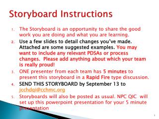 Storyboard Instructions