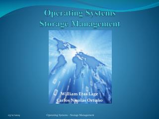 Operating Systems Storage Management