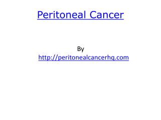 Peritoneal Cancer