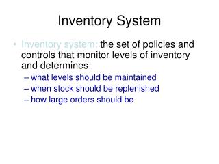 Inventory System