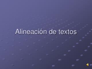 Alineación de textos