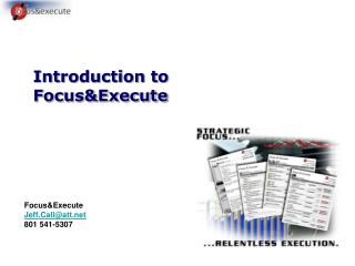 Introduction to Focus&amp;Execute