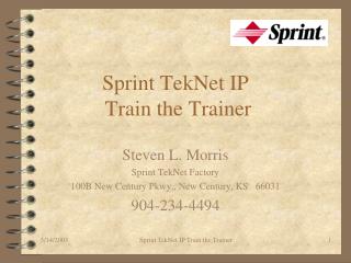 Sprint TekNet IP Train the Trainer