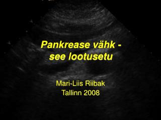 Pankrease vähk - see lootusetu