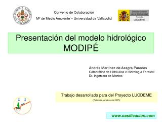 Presentación del modelo hidrológico MODIPÉ
