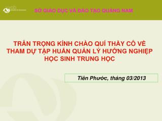 SỞ GIÁO DỤC VÀ ĐÀO TẠO QUẢNG NAM