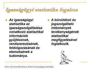 Igazságügyi statisztika fogalma