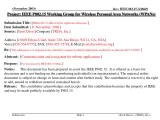 Project: IEEE P802.15 Working Group for Wireless Personal Area Networks (WPANs)