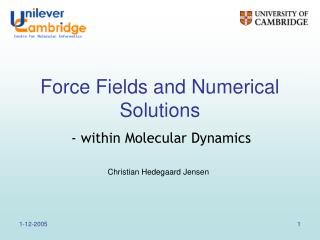 Force Fields and Numerical Solutions