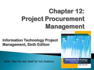 Chapter 12: Project Procurement Management