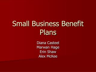 Small Business Benefit Plans