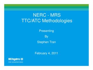 NERC - MRS TTC/ATC Methodologies