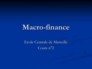 Macro-finance