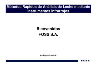 Métodos Rápidos de Análisis de Leche mediante Instrumentos Infrarrojos