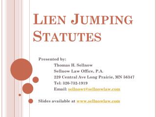 Lien Jumping Statutes