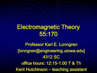 Electromagnetic Theory 55:170