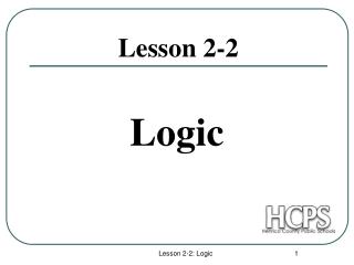 Lesson 2-2