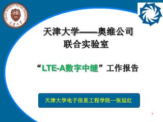 “ LTE-A 数字中继 ”工作报告