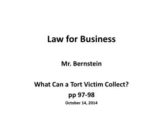 Law for Business