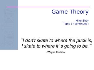 Game Theory