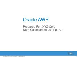 Oracle AWR