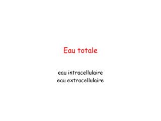 Eau totale