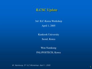 ILCSC Update