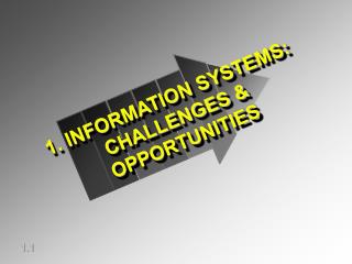 1. INFORMATION SYSTEMS: CHALLENGES &amp; OPPORTUNITIES