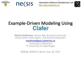 Example-Driven Modeling Using