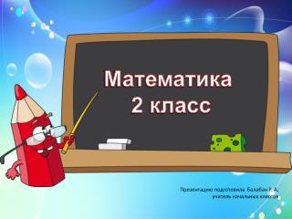 Презентацию подготовила Балабан Р. А, учитель начальных классов