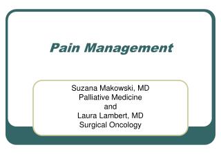 Pain Management