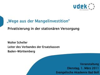 „Wege aus der Mangelinvestition“