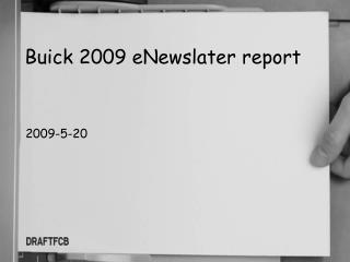 Buick 2009 eNewslater report
