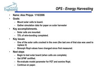 OPS - Energy Harvesting