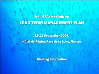 Joint RACs meetings on LONG TERM MANAGEMENT PLAN 11-12 September 2008,